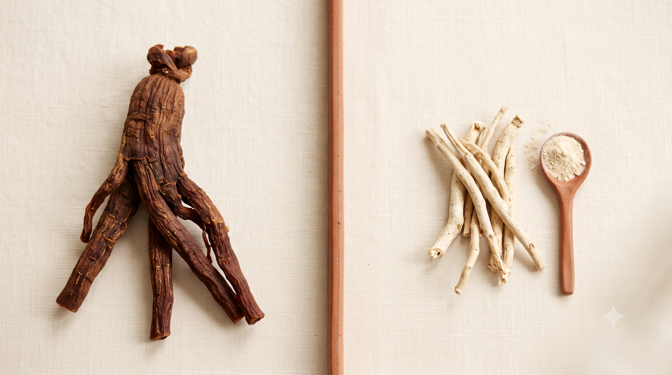 Ginseng coreean vs ashwagandha – comparație între doi adaptogeni