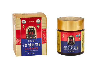 Pulbere de Ginseng Coreean Roșu Gold Premium 60 g (6 ani)